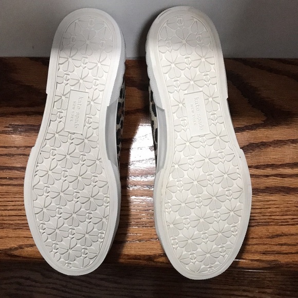 KATE Spade Vale Linen Leopard sneaker size 6 B - Picture 3 of 6